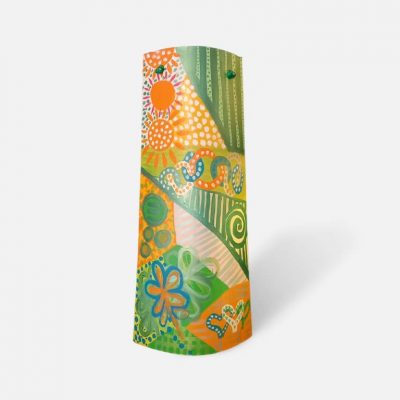 Candy Pop Orange on Green Tile