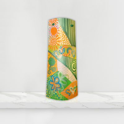 Candy Pop Green Orange Tile