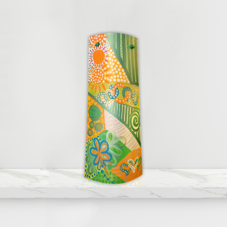 Candy Pop Green Orange Tile